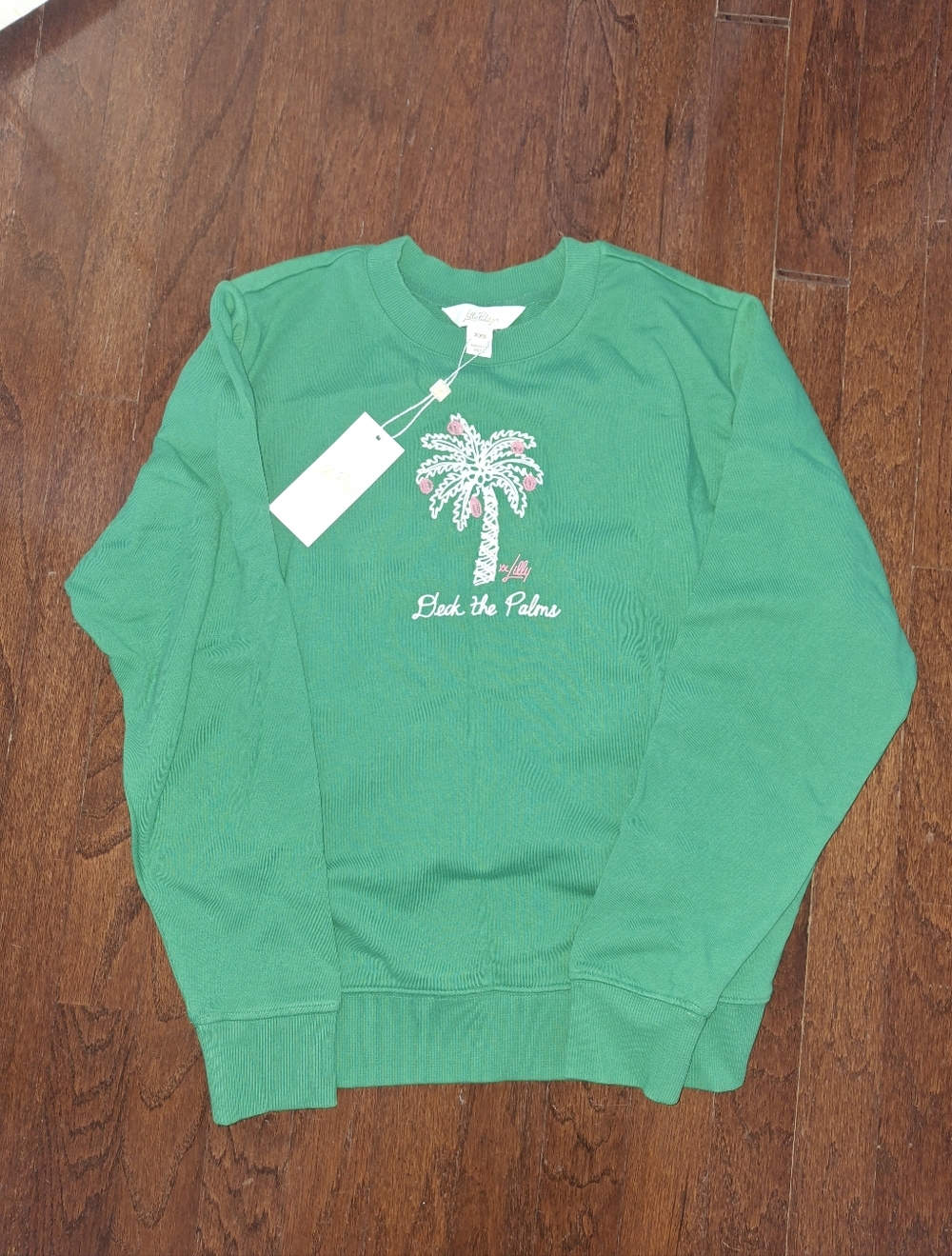 New! Lilly Pulitzer Ballard Sweatshirt- Deck the Palms